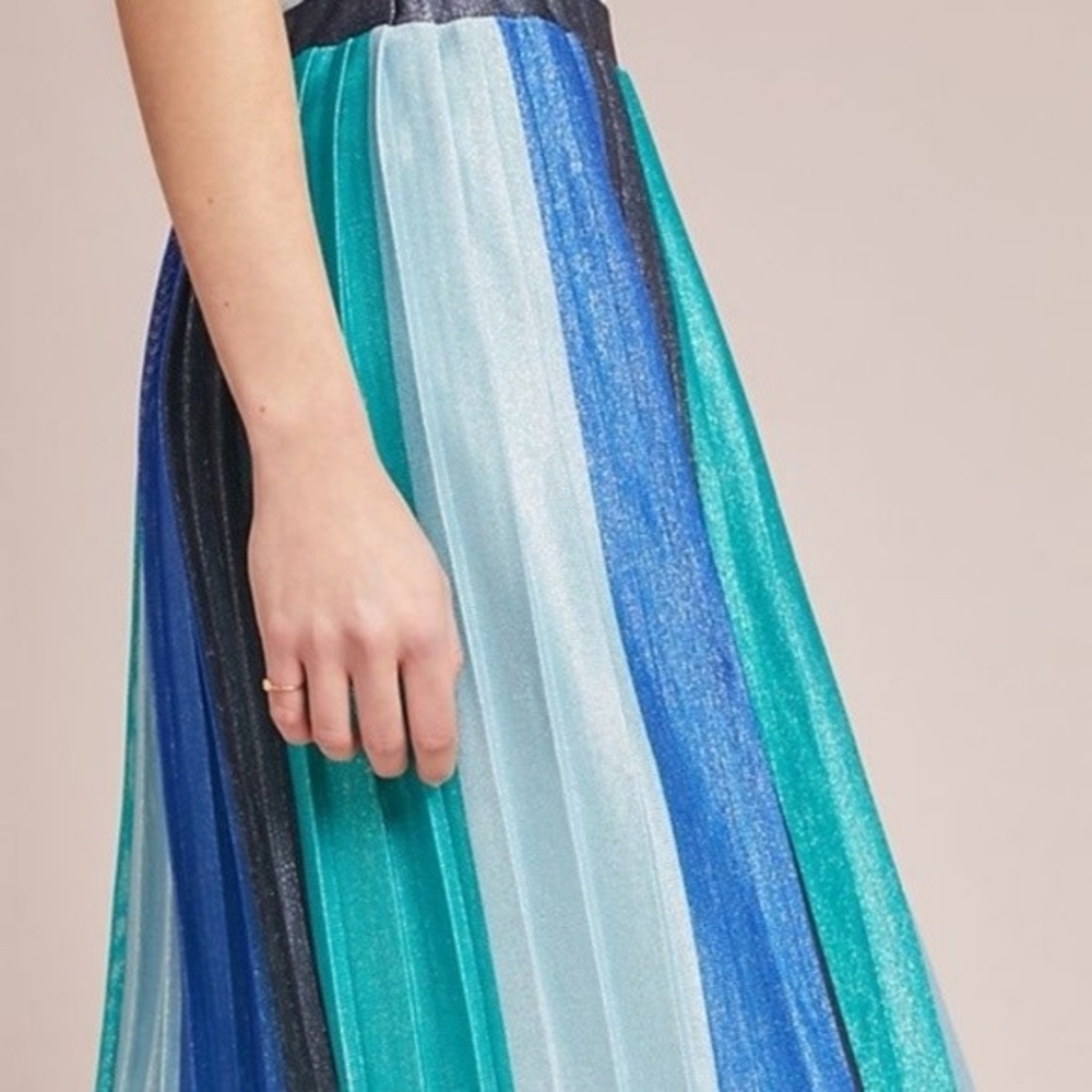 Maeve Blue and Teal A-Line Skirt